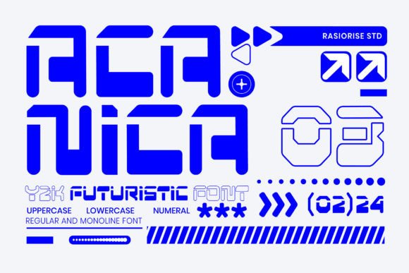 Acanica: A Futuristic Y2K Display Font for Modern Design
