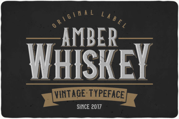 Amber Whiskey: A Vintage Font for Bold Branding
