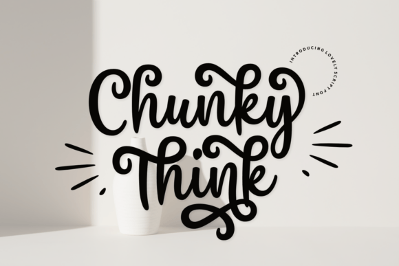 Chunky Think: A Bold Script for Impactful Design