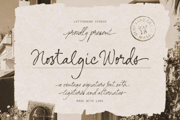 Nostalgic Words: The Vintage Script for Timeless Branding